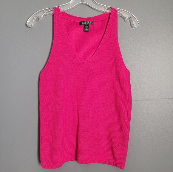 Lauren Ralph Lauren Sweaters - Lauren Ralph Lauren 100% Cable-Knit Sleeveless Pink Sweater. Size: SP